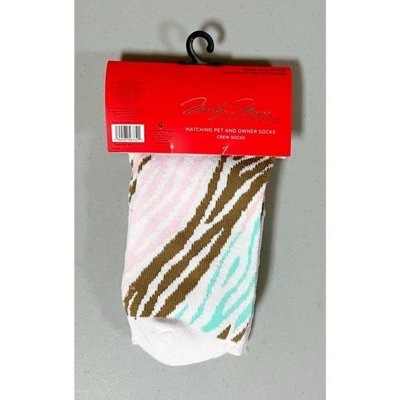 Marilyn Monroe Pastel Striped Matching Cat Cats Pet and Owner Crew Socks Set NWT - Picture 4 of 5